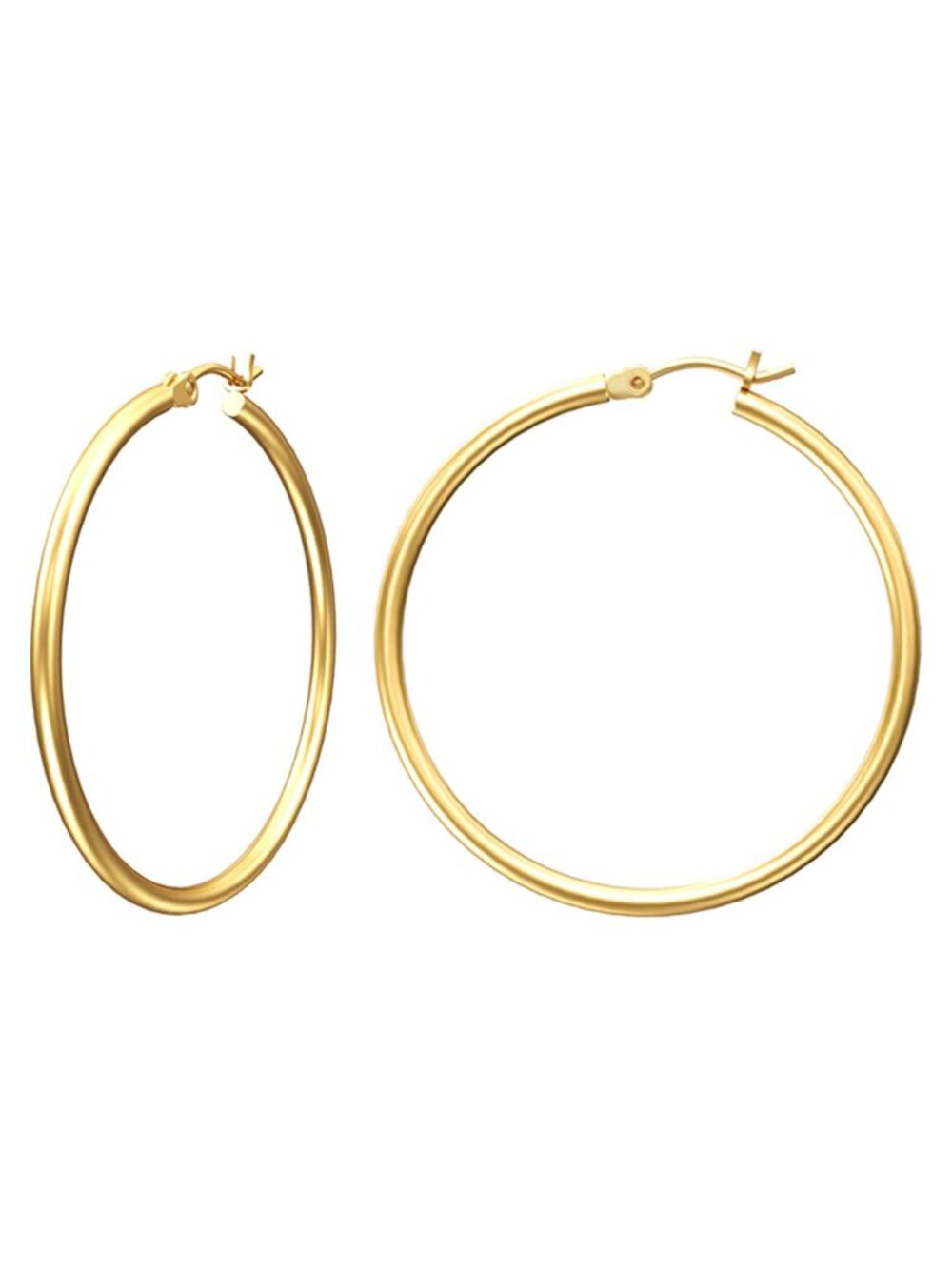 14K Gold Plated Hoop Earrings for Women